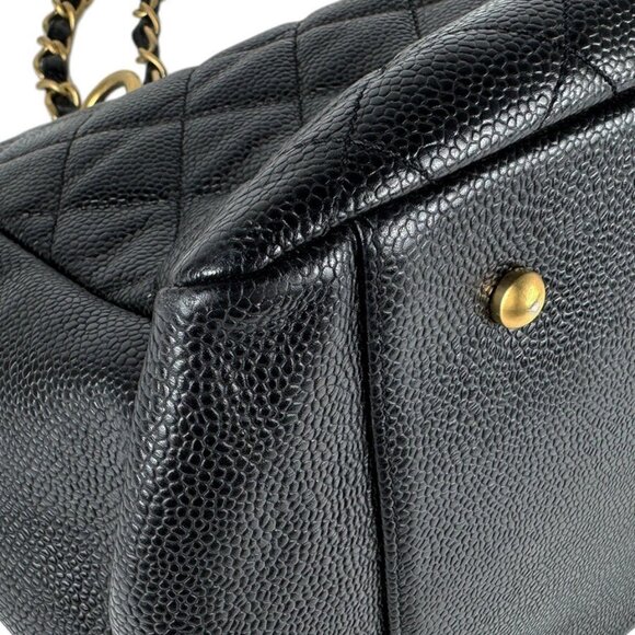 CHANEL Matelasse Chian Handbag Black/Gold Leather/Metal - Picture 8 of 14